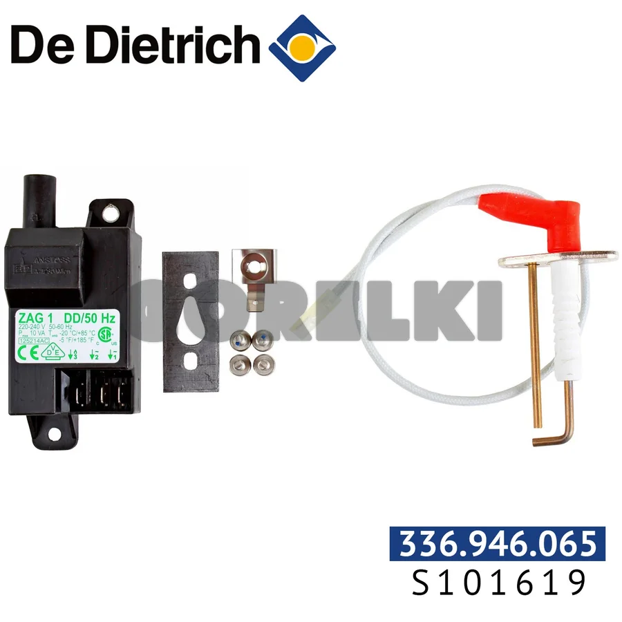 Трансформатор розжига De Dietrich с электродом розжига S101619 для газового котла
