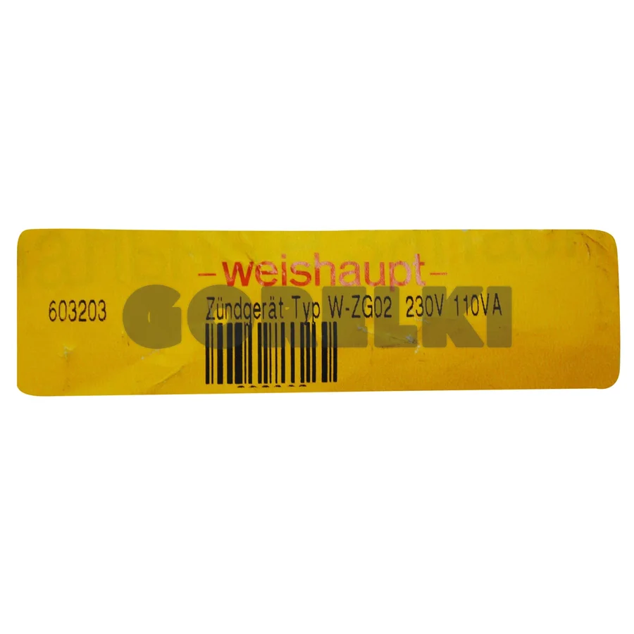 Трансформатор W-ZG 02 для горелки Weishaupt We603203 507022201