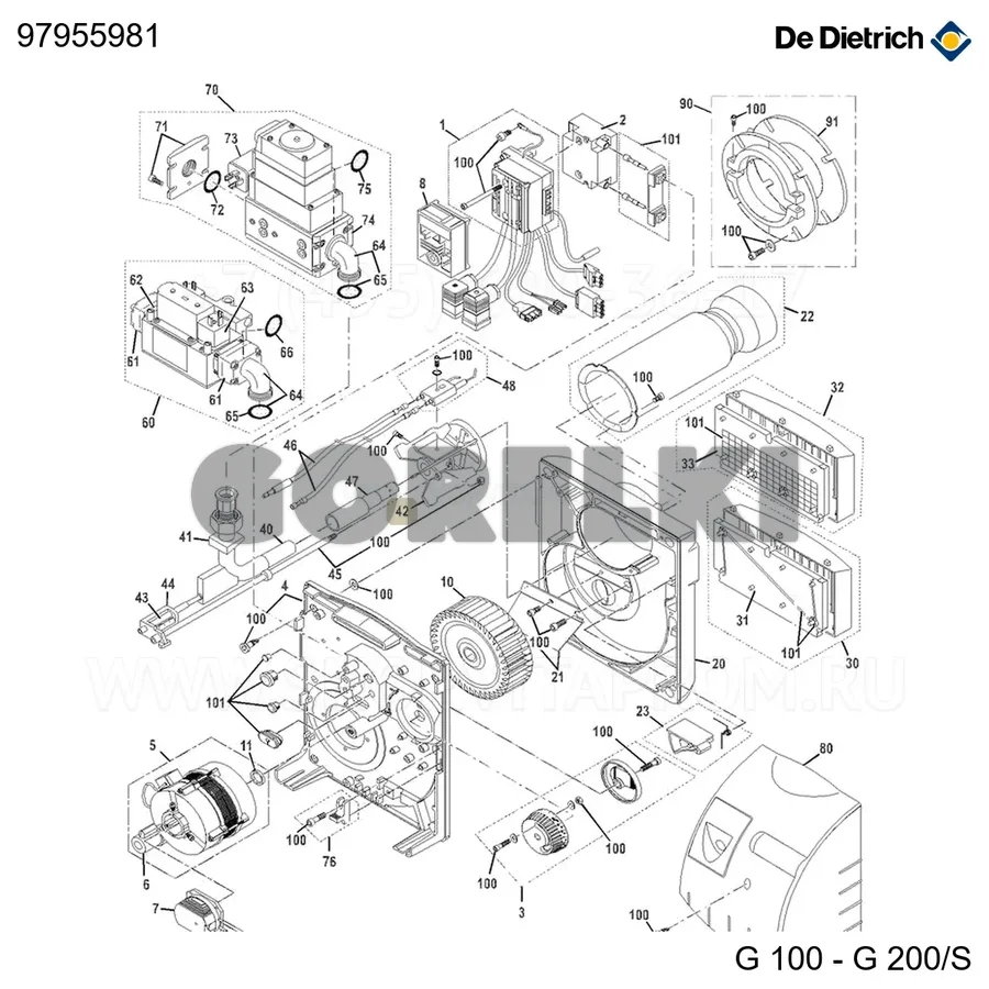 Турбулизатор №2 De Dietrich 97955981 для газового котла