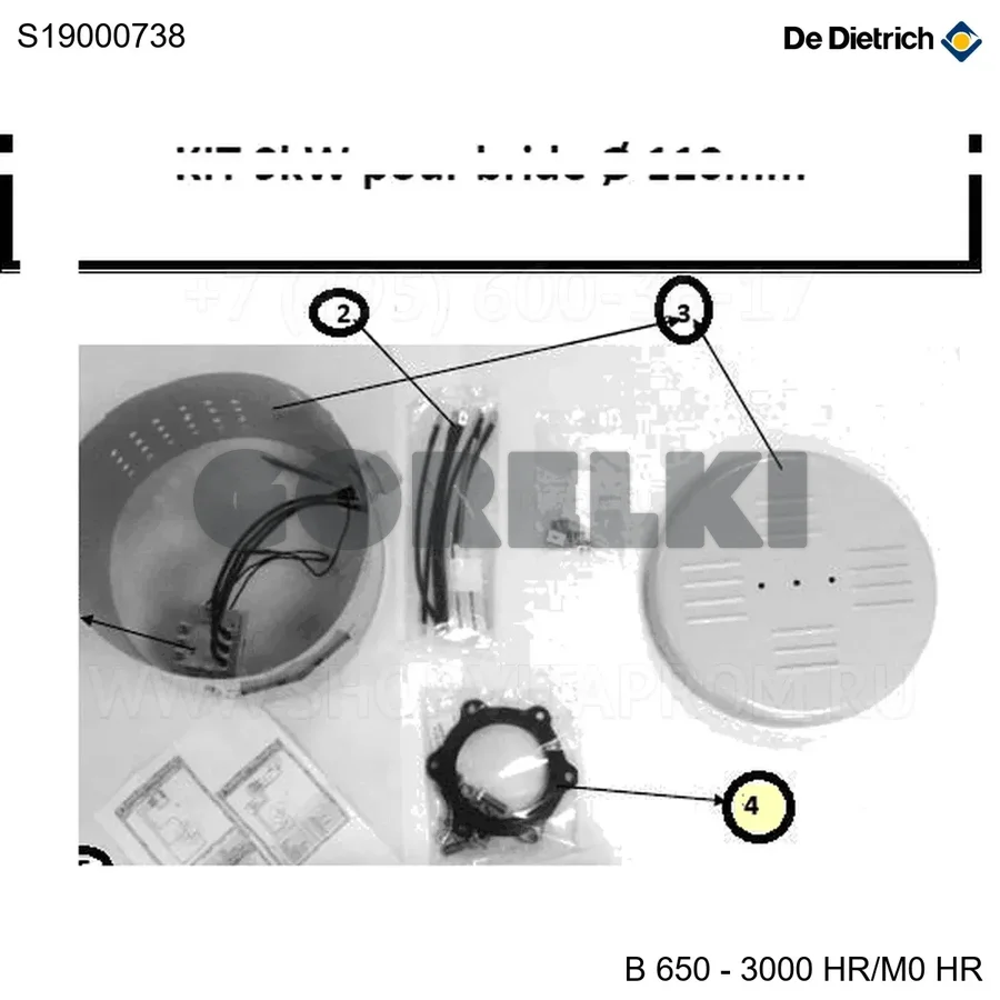 Узел платформы 9кВт De Dietrich S19000738 для газового котла