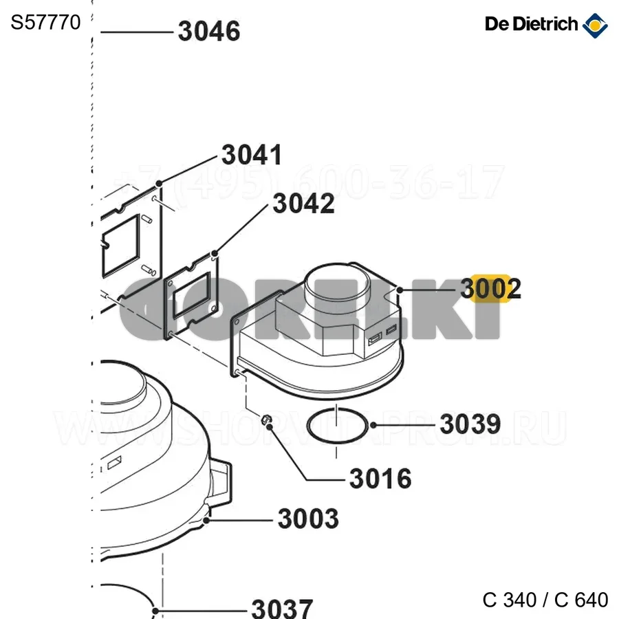 Вентилятор g1g170-ab53-29 5/6 el De Dietrich S57770 для газового котла