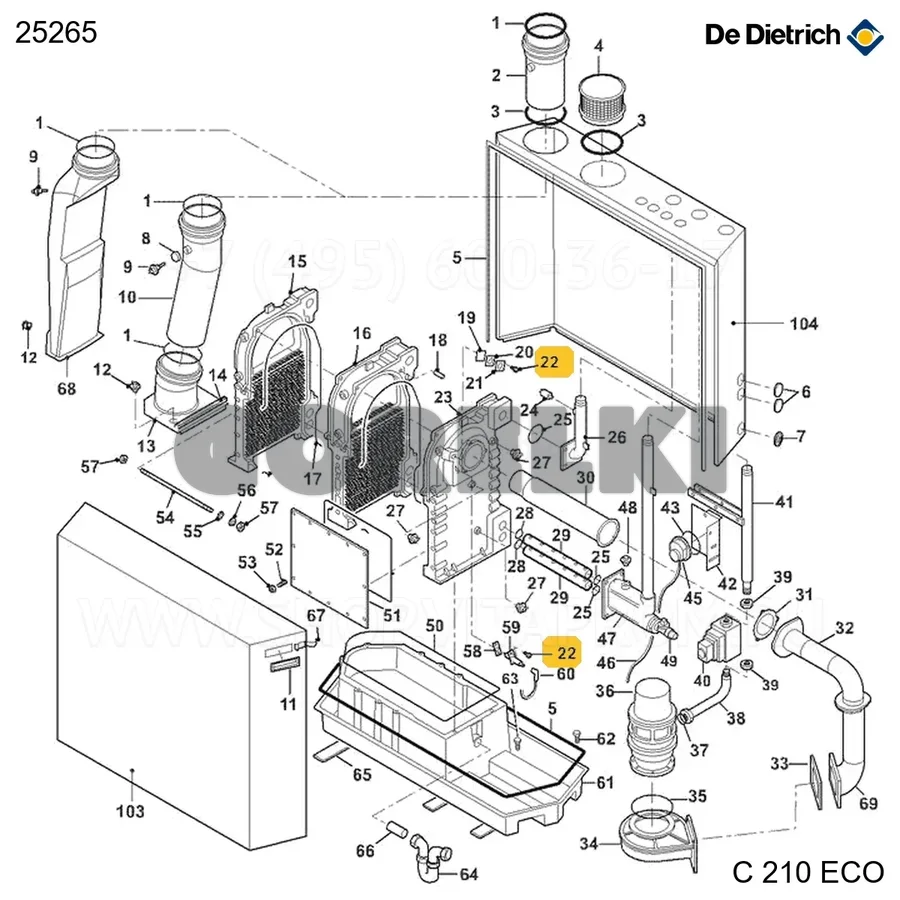 Винт cblz m4x8 din7985 inox a2 De Dietrich 25265 для газового котла
