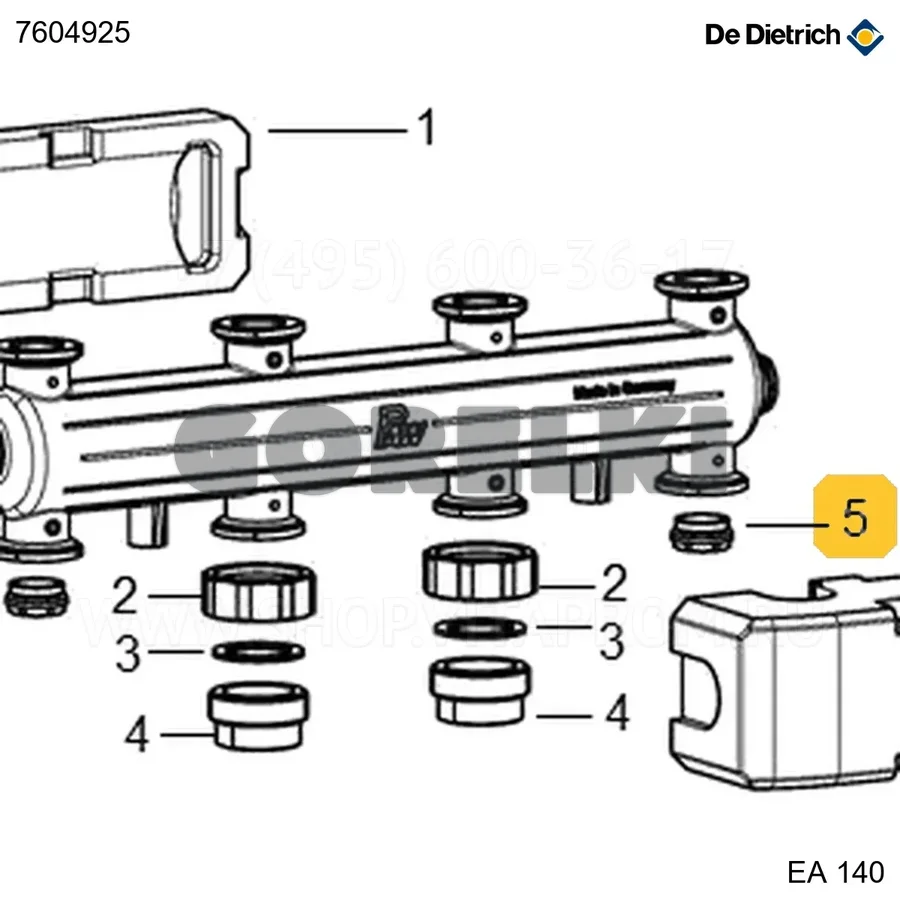 Заглушка наружная 3/4" De Dietrich 7604925 для газового котла
