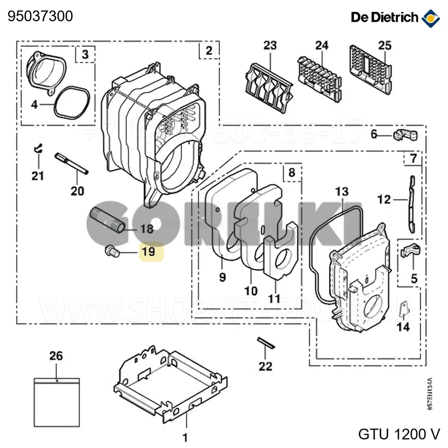 Заглушка пластиковая резьбовая 1/2" De Dietrich 95037300 для газового котла