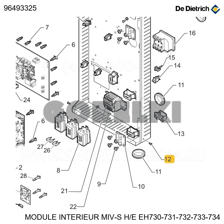 Заклепка вытяжная TLP D 429BS De Dietrich 96493325 для газового котла