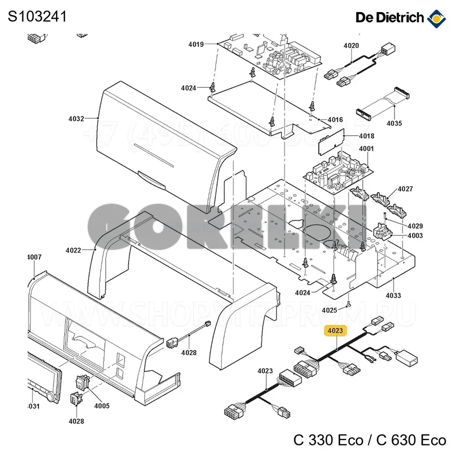 Жгут проводов 24v-2 De Dietrich S103241 для газового котла