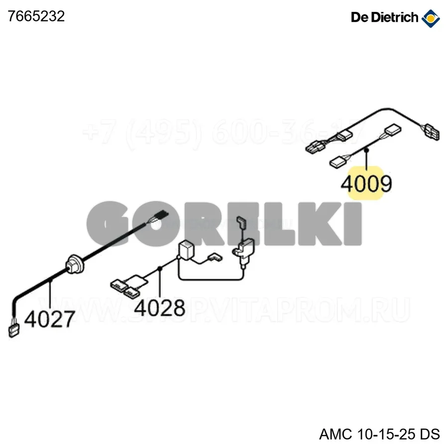 Жгут проводов LV/ELV De Dietrich 7665232 для газового котла