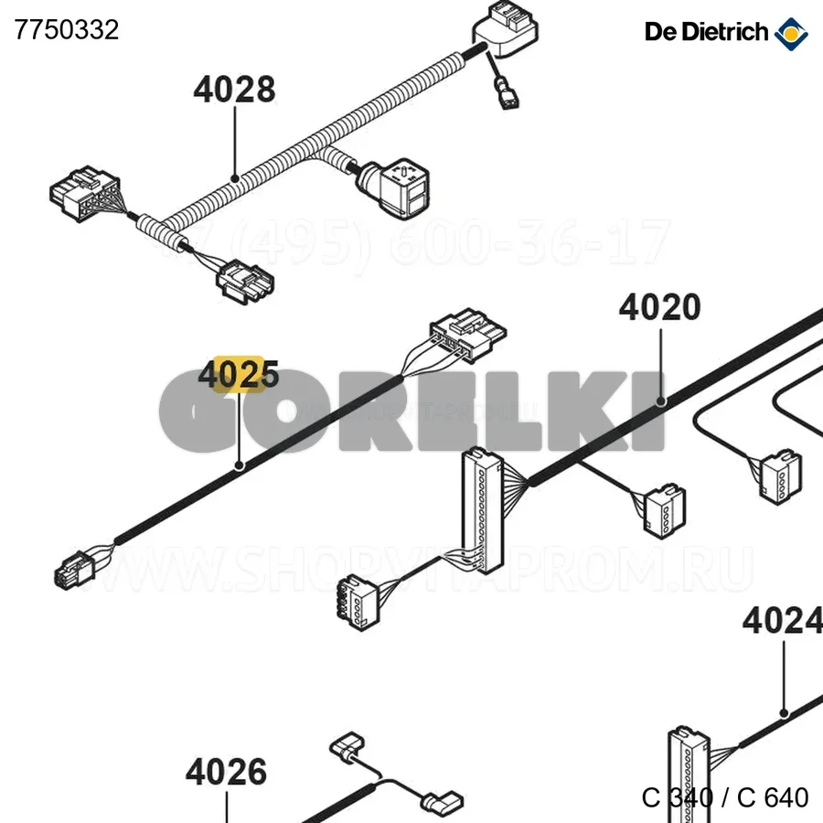 Жгут проводов pwm-вентилятор котла De Dietrich 7750332
