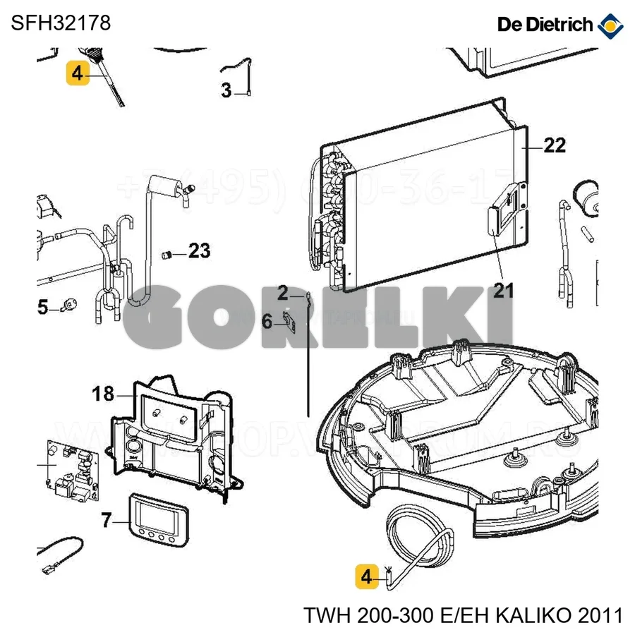 Жгут проводов twh De Dietrich SFH32178 для газового котла